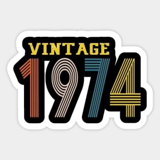 1974 vintage retro year Sticker